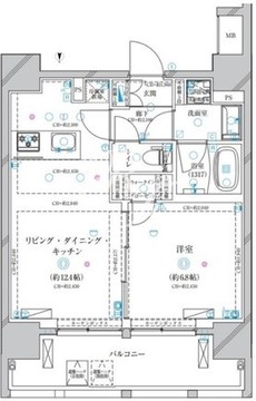 ディアレイシャス錦糸町 602 間取り図