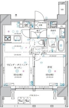 ディアレイシャス錦糸町 802 間取り図