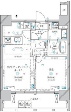 ディアレイシャス錦糸町 1002 間取り図