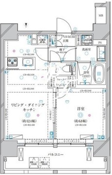 ディアレイシャス錦糸町 1302 間取り図