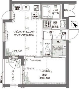 ズーム新宿夏目坂 103 間取り図