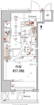 プレール・ドゥーク両国3 901 間取り図