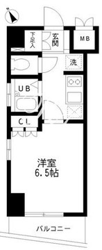 レジディア幡ヶ谷 401 間取り図