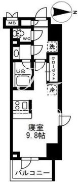 レジディア亀戸 1410 間取り図