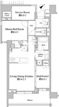 ドゥーエ西馬込 304 間取り図