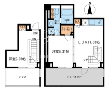 レジデンス白金コローレ 107 間取り図