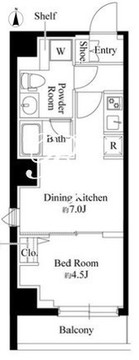 グランパセオ日本橋イースト 401 間取り図