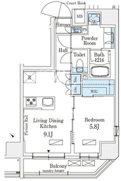 ベルファース人形町 304 間取り図