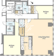 プルデンシャルタワーレジデンス 2705 間取り図