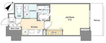 フロンティア新宿タワー 1106 間取り図