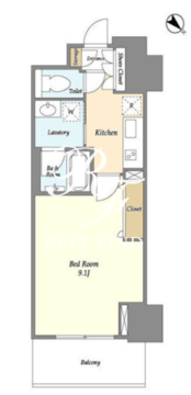 フロンティア新宿タワー 707 間取り図