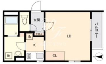 ルクレ三軒茶屋南 403 間取り図