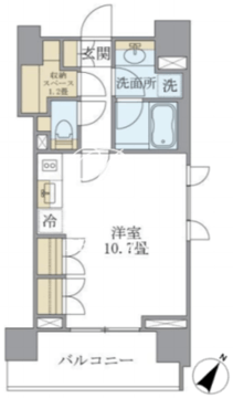 アパートメンツ千駄木 705 間取り図