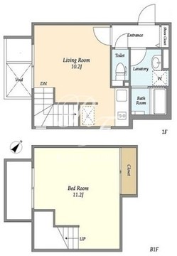 ラピス代々木 104 間取り図