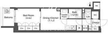 コンフォリア東新宿 219 間取り図