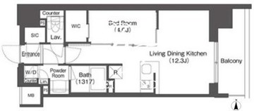 コンフォリア東新宿 201 間取り図