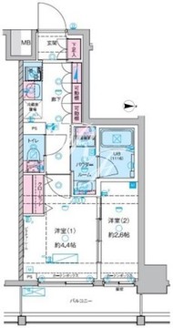 ジェノヴィア木場2 202 間取り図