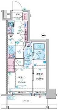 ジェノヴィア木場2 302 間取り図