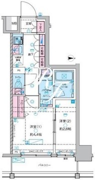 ジェノヴィア木場2 602 間取り図