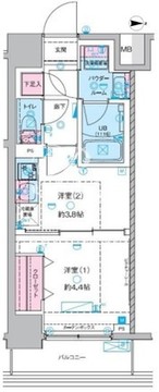 ジェノヴィア木場2 203 間取り図