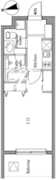 レジディア祐天寺 206 間取り図