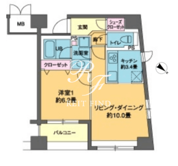 カスタリア茅場町 808 間取り図