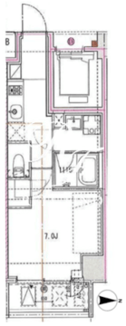 ラドゥセール田端 301 間取り図