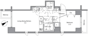 麻布台レジデンス 1204 間取り図