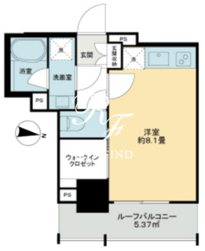 ライオンズ千代田岩本町ミレスKDA 203 間取り図