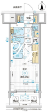 ディームス品川南大井 508 間取り図