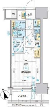 ディームス品川南大井 503 間取り図