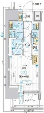 ディームス品川南大井 601 間取り図