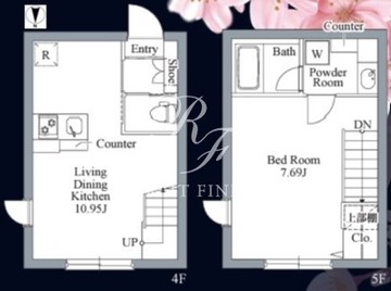 ハーモニーフラッツ南大井 402 間取り図