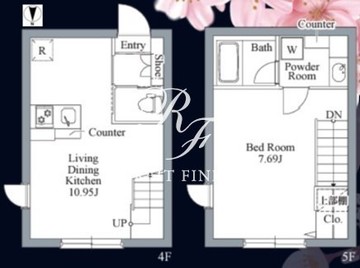 ハーモニーフラッツ南大井 403 間取り図