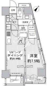 ヒューリックレジデンス駒込 1105 間取り図