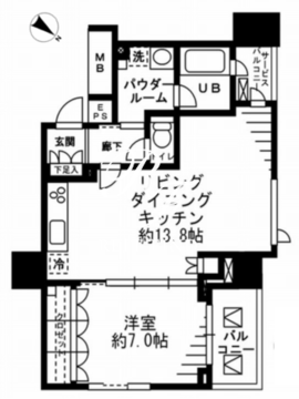 レジディア勝どき 402 間取り図