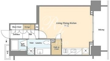 アスプライム八丁堀 1105 間取り図