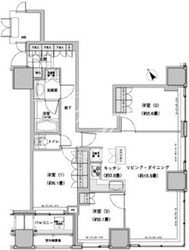 ウエストパークタワー池袋 1809 間取り図