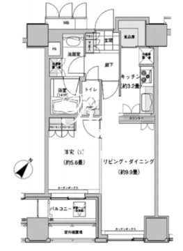 ウエストパークタワー池袋 1811 間取り図