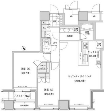 ウエストパークタワー池袋 3005 間取り図