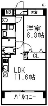 プライムアーバン千駄木 209 間取り図