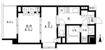 レジディア池袋 408 間取り図