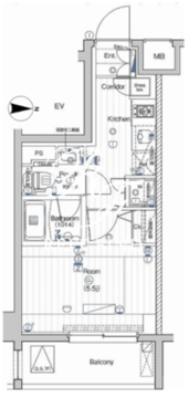 プレミアムキューブ大井町#mo 506 間取り図