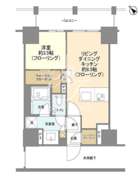 ピアース赤坂 711 間取り図