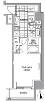 パークハビオ門前仲町 301 間取り図