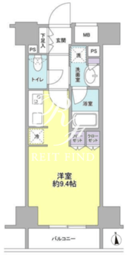 コンフォリア新宿御苑2 1303 間取り図