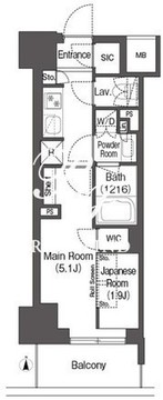 コンフォリア東新宿 1015 間取り図