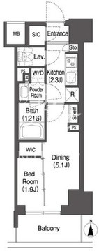 コンフォリア東新宿 512 間取り図