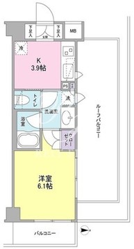 リバーレ蒲田仲六郷 306 間取り図