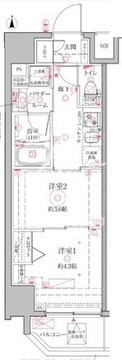 クレイシアIDZ江戸川橋 201 間取り図